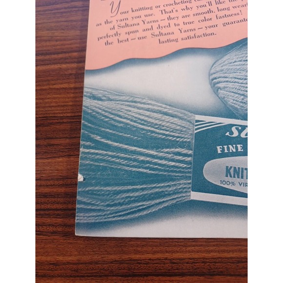 1947 Sultan Baby Book Knitting Crochet Patterns Instructions Booklet - Picture 9 of 10